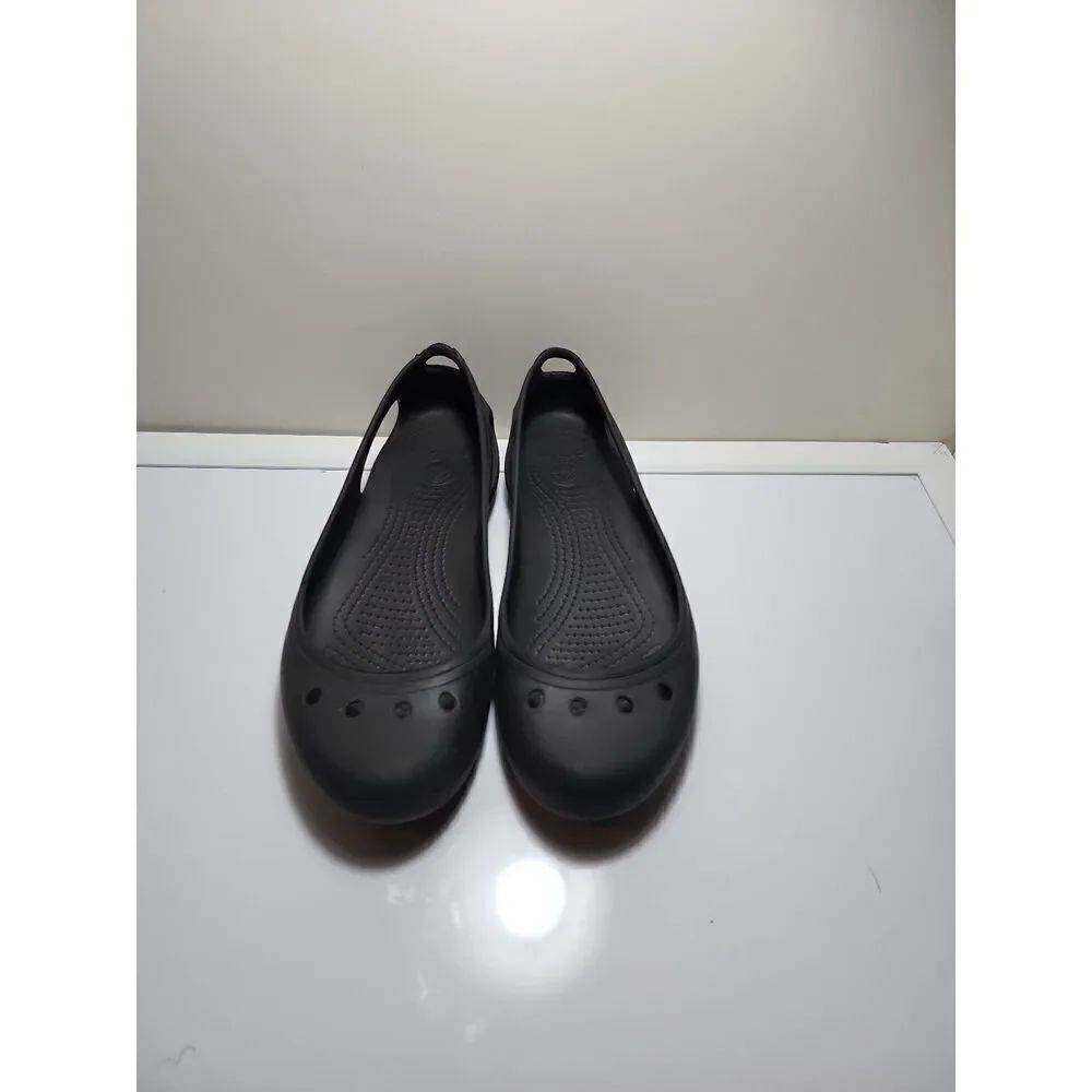 Crocs Black flats Size 8